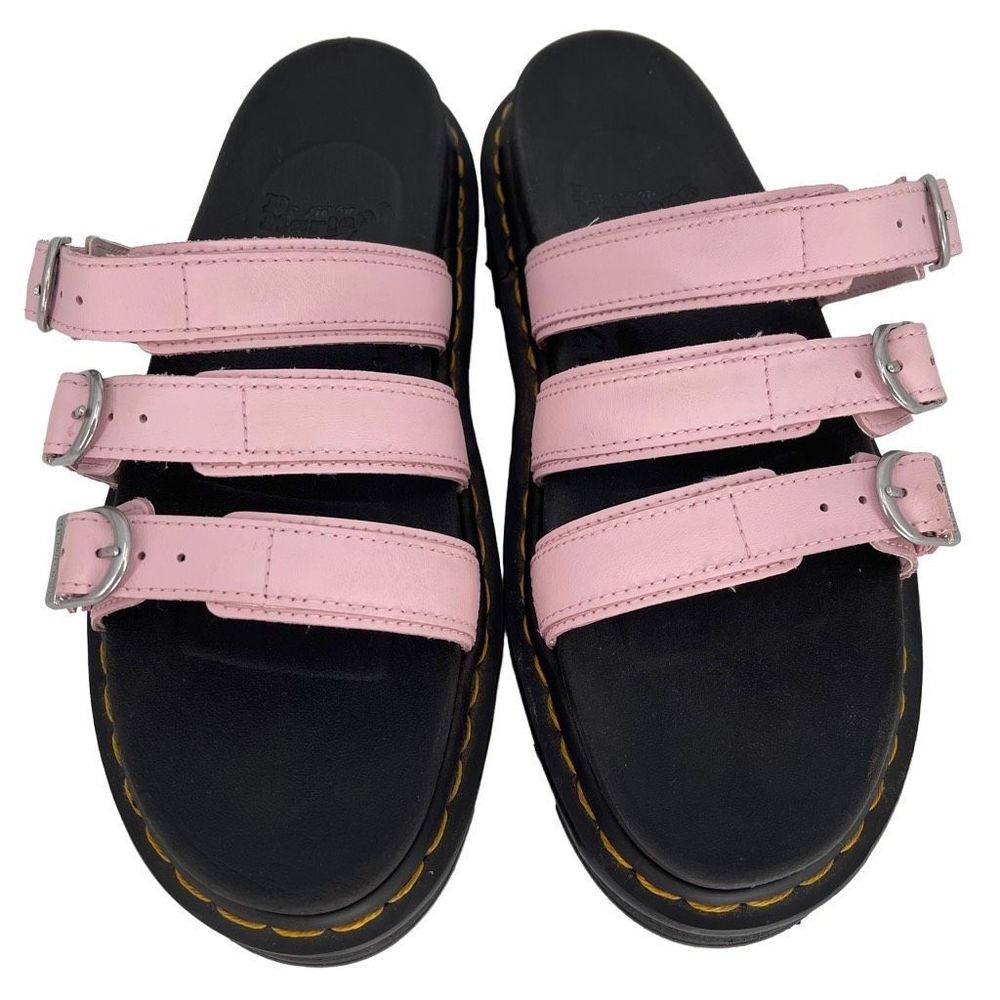 Dr. Martens Blaire Leather Platform Slide Sandals Shoe Women US Size 9 - Picture 3 of 9